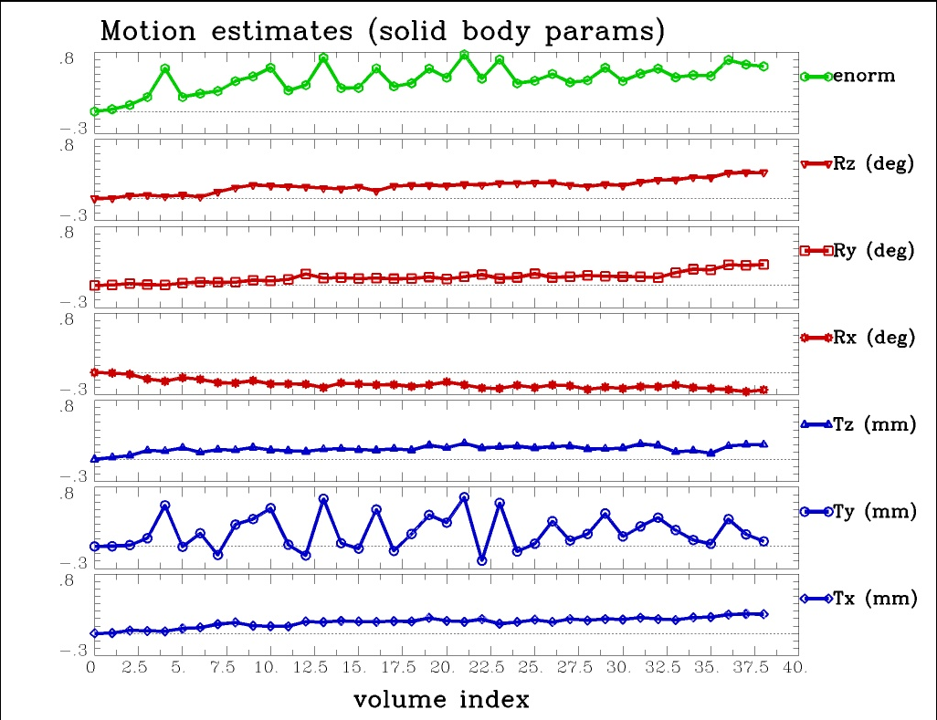 Motion parameter estimates